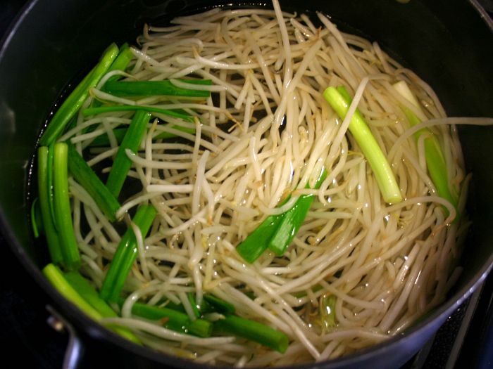 Rice Noodles with Pork and Bean Sprouts